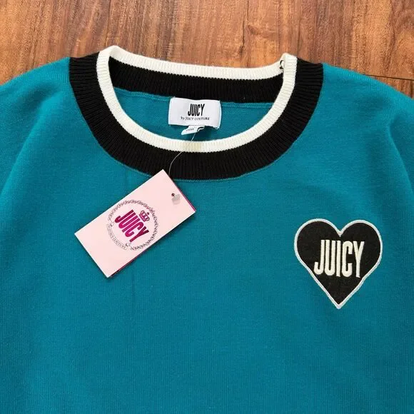 Juicy By Juicy Couture Women’s Crew Neck Long Sleeve Pullover Sweater Size L NWT - Picture 10 of 12